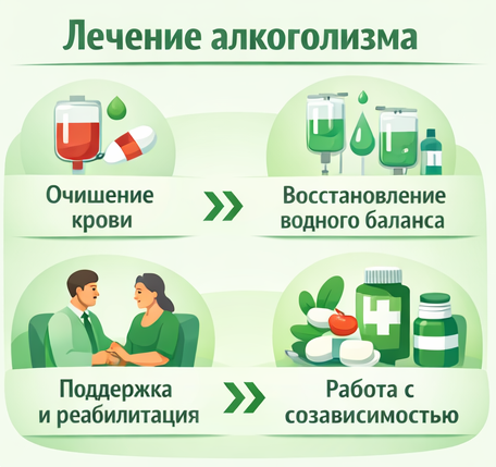 лечение алкоголизма в Очёре этапы